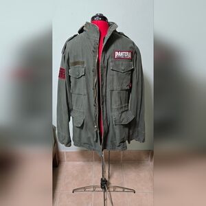 Official Band Merch: Pantera CFH Military Field Jacket (S) (Olive) Discontinued